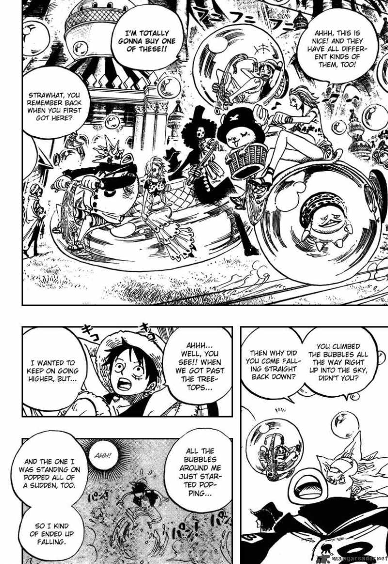 One Piece Manga Chapter 497 page 8 - Adventure on the Archipelago of Dancing Soap Bubbles