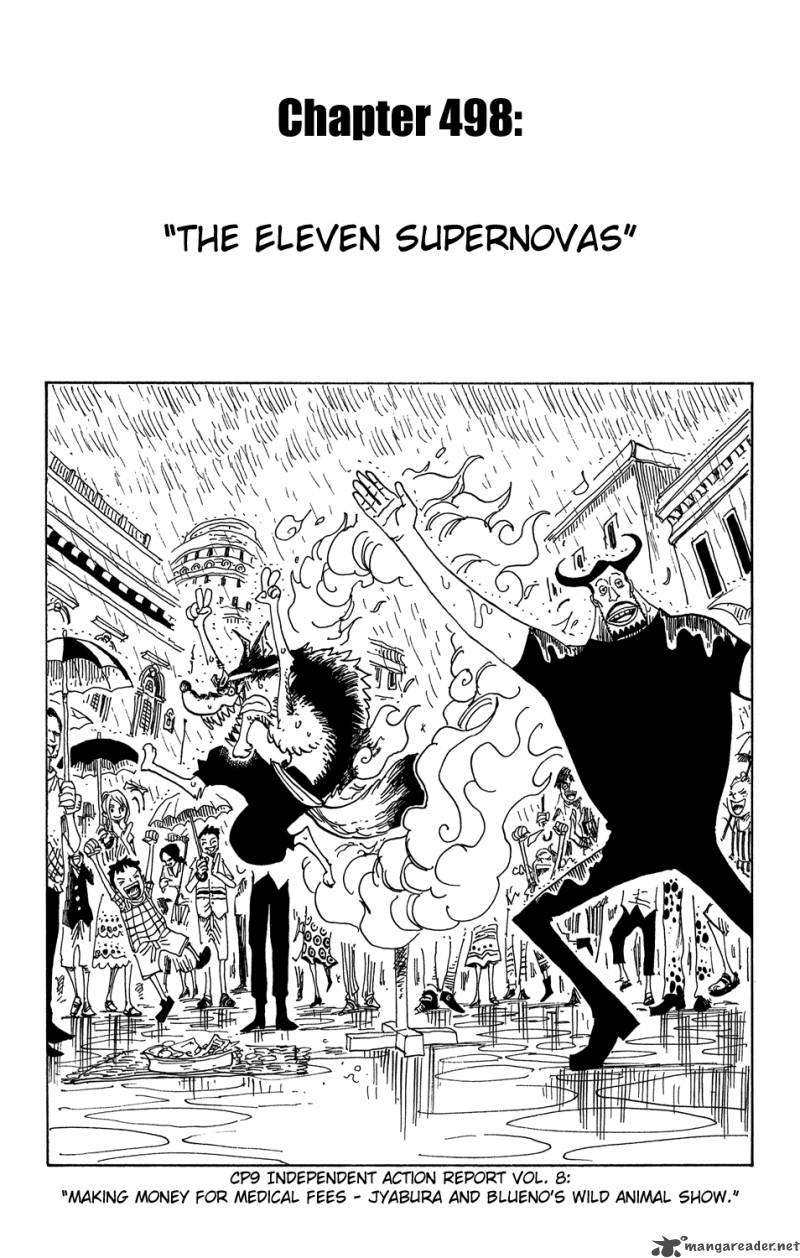 One Piece Manga Chapter 498 page 1 - The Eleven Supernovas