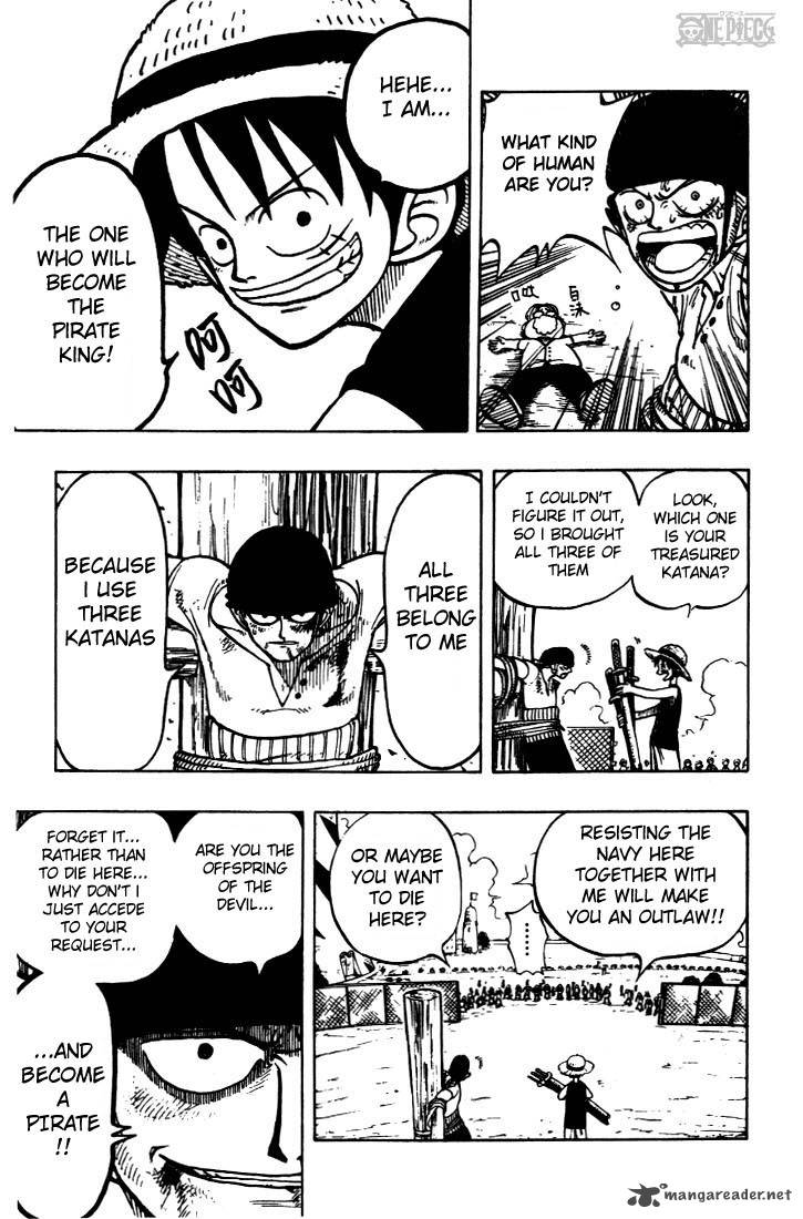 One Piece Manga Chapter 5 page 20 - The Pirate King and the Great Swordsman