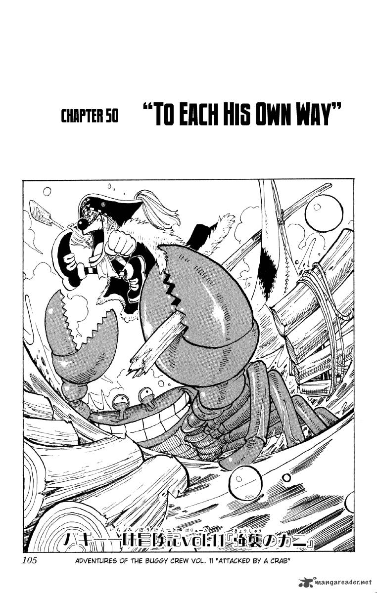 One Piece Manga Chapter 50 page 1 - To Each His Own Way