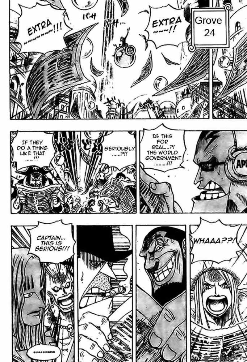 One Piece Manga Chapter 501 page 10 - The World Begins to Swell