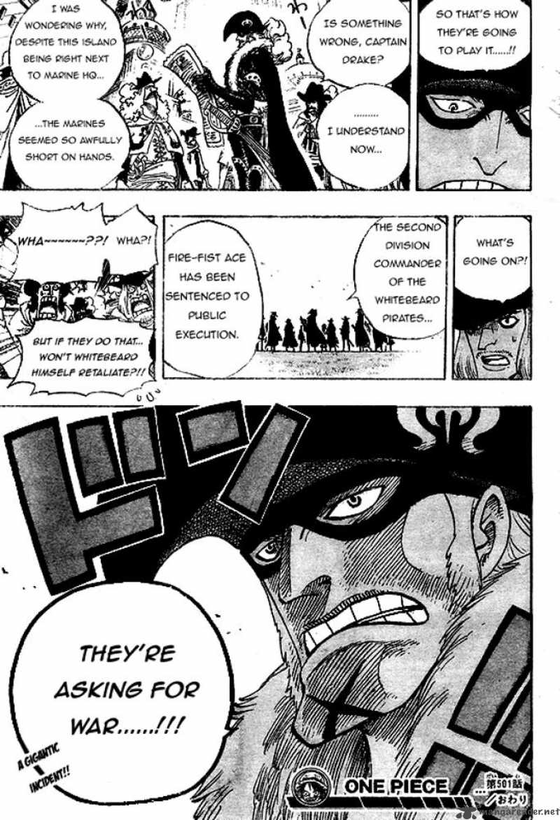One Piece Manga Chapter 501 page 11 - The World Begins to Swell