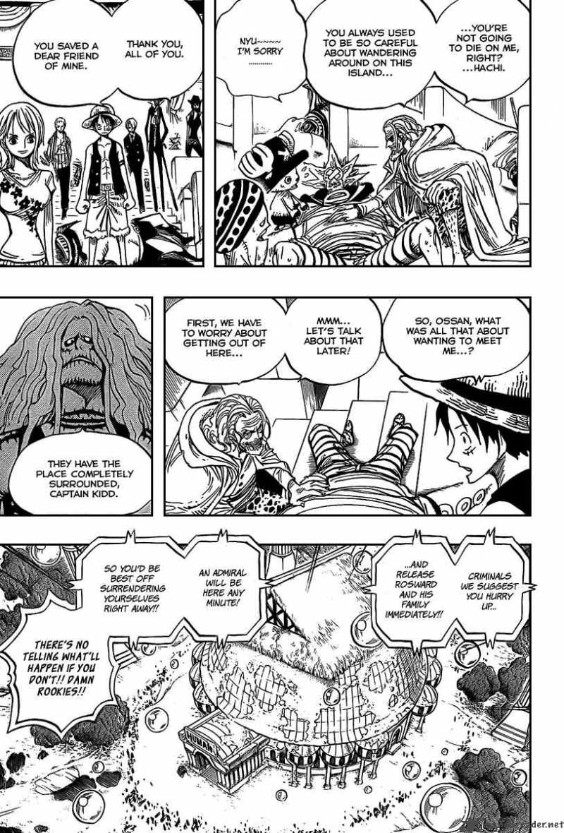 One Piece Manga Chapter 504 page 13 - Pirate Front Line on the Move!!