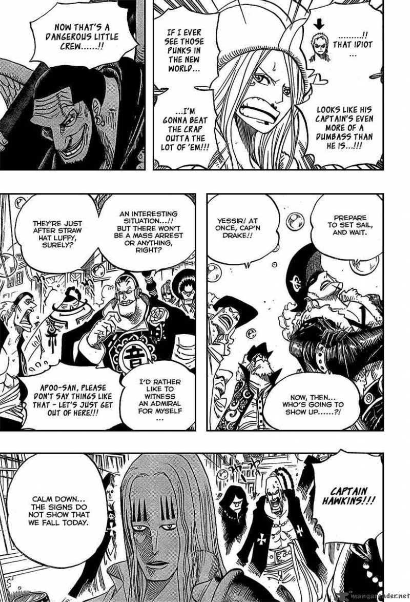 One Piece Manga Chapter 504 page 3 - Pirate Front Line on the Move!!