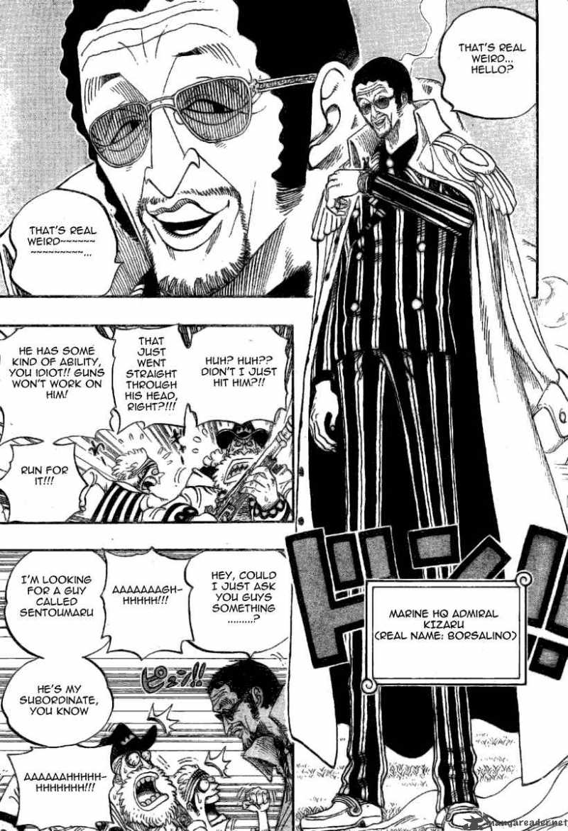 One Piece Manga Chapter 507 page 14 - Kizaru Arrives