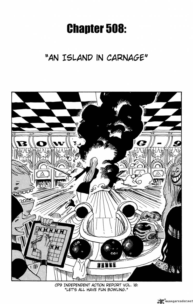 One Piece Manga Chapter 508 page 1 - Island of Carnage