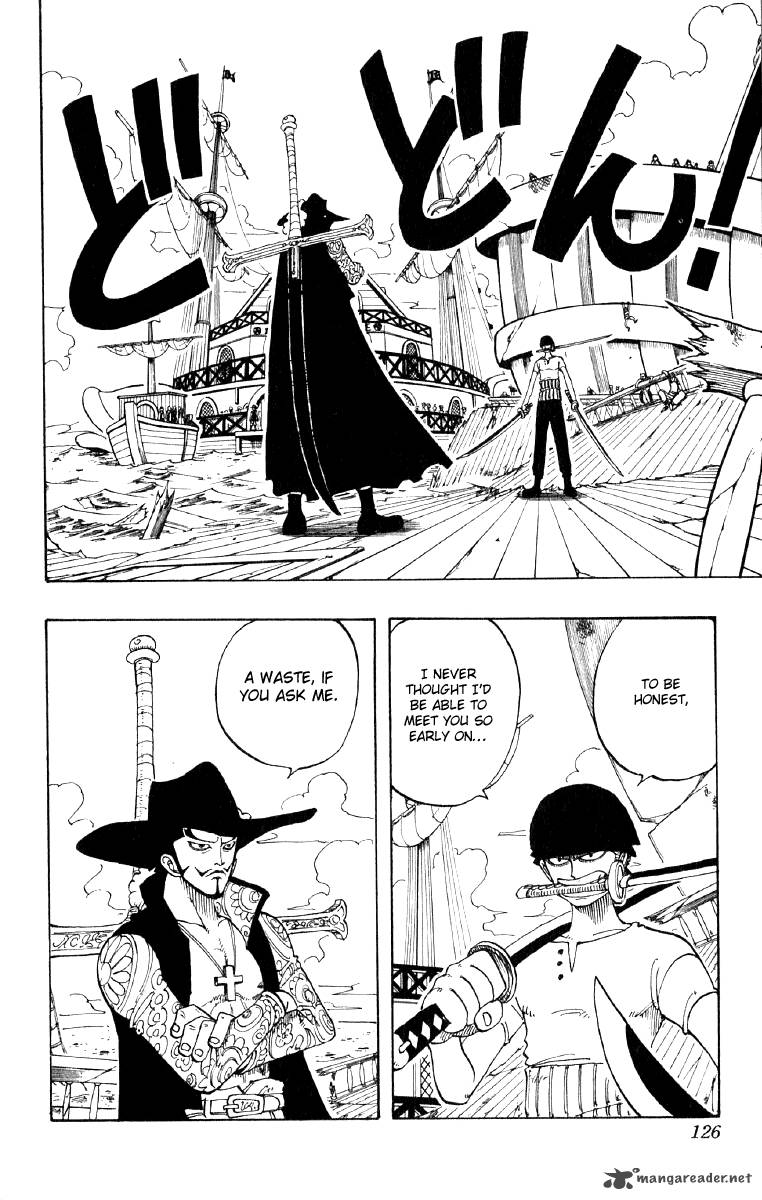 One Piece Manga Chapter 51 page 2 - Roronoa Zoro Falls Into the Sea