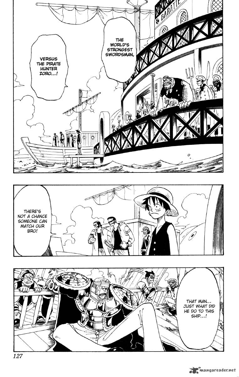 One Piece Manga Chapter 51 page 3 - Roronoa Zoro Falls Into the Sea