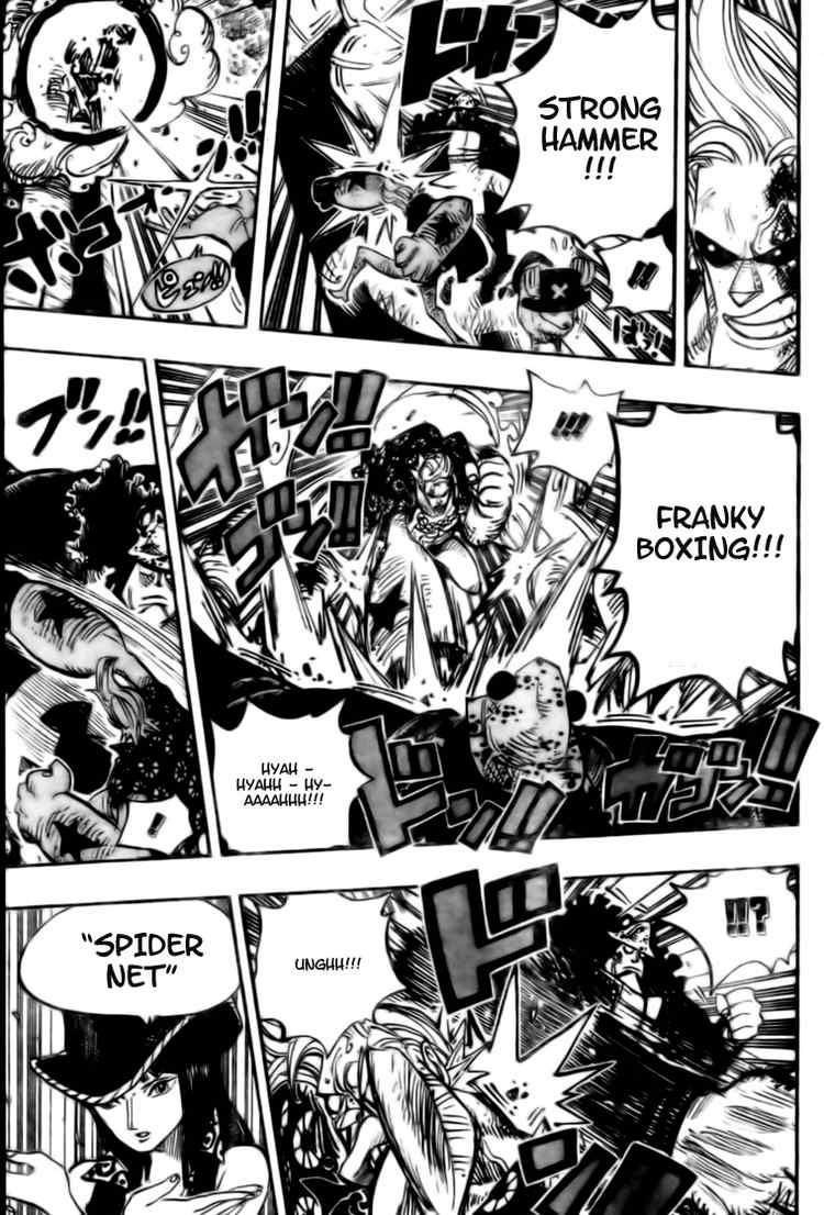 One Piece Manga Chapter 510 page 11 - Straw Hat Crew vs. Combat Weapon