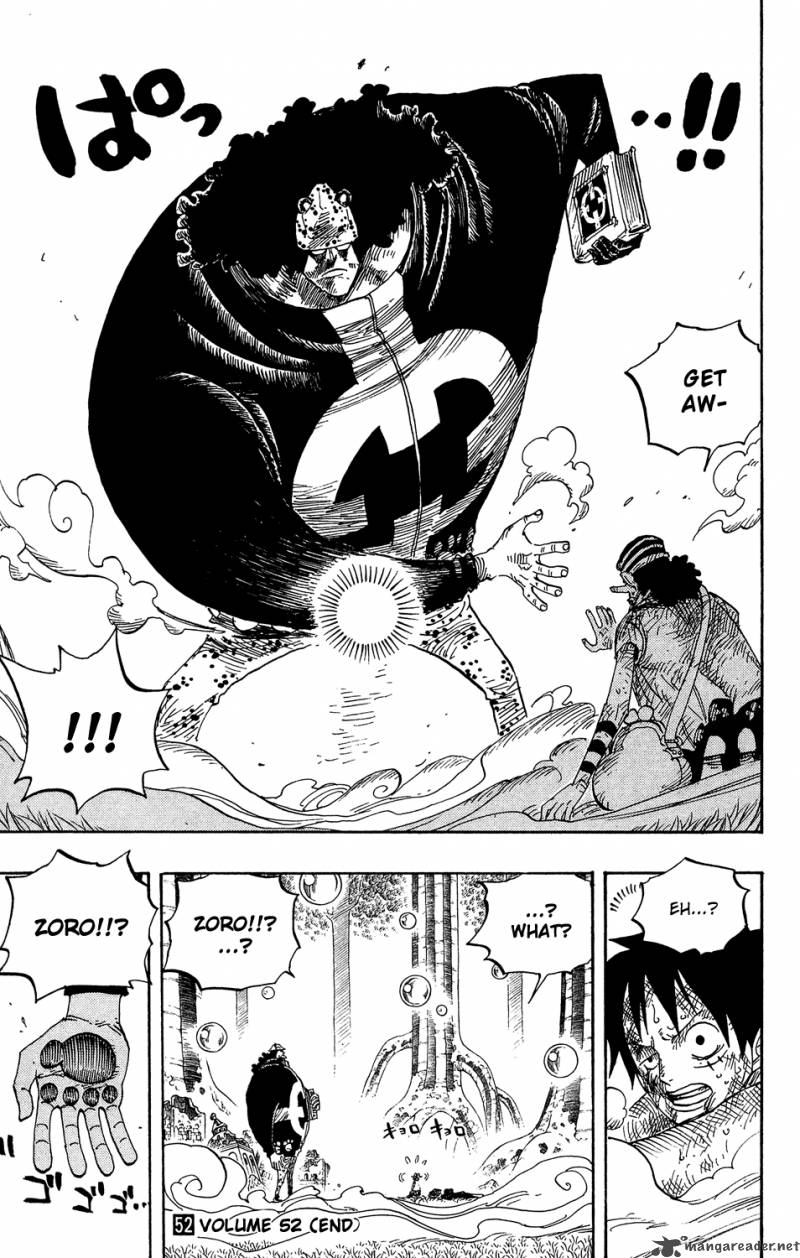 One Piece Manga Chapter 512 page 18 - Zoro, Gone