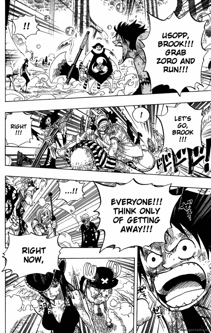 One Piece Manga Chapter 512 page 3 - Zoro, Gone