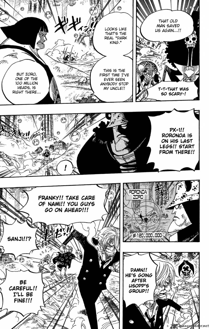 One Piece Manga Chapter 512 page 8 - Zoro, Gone