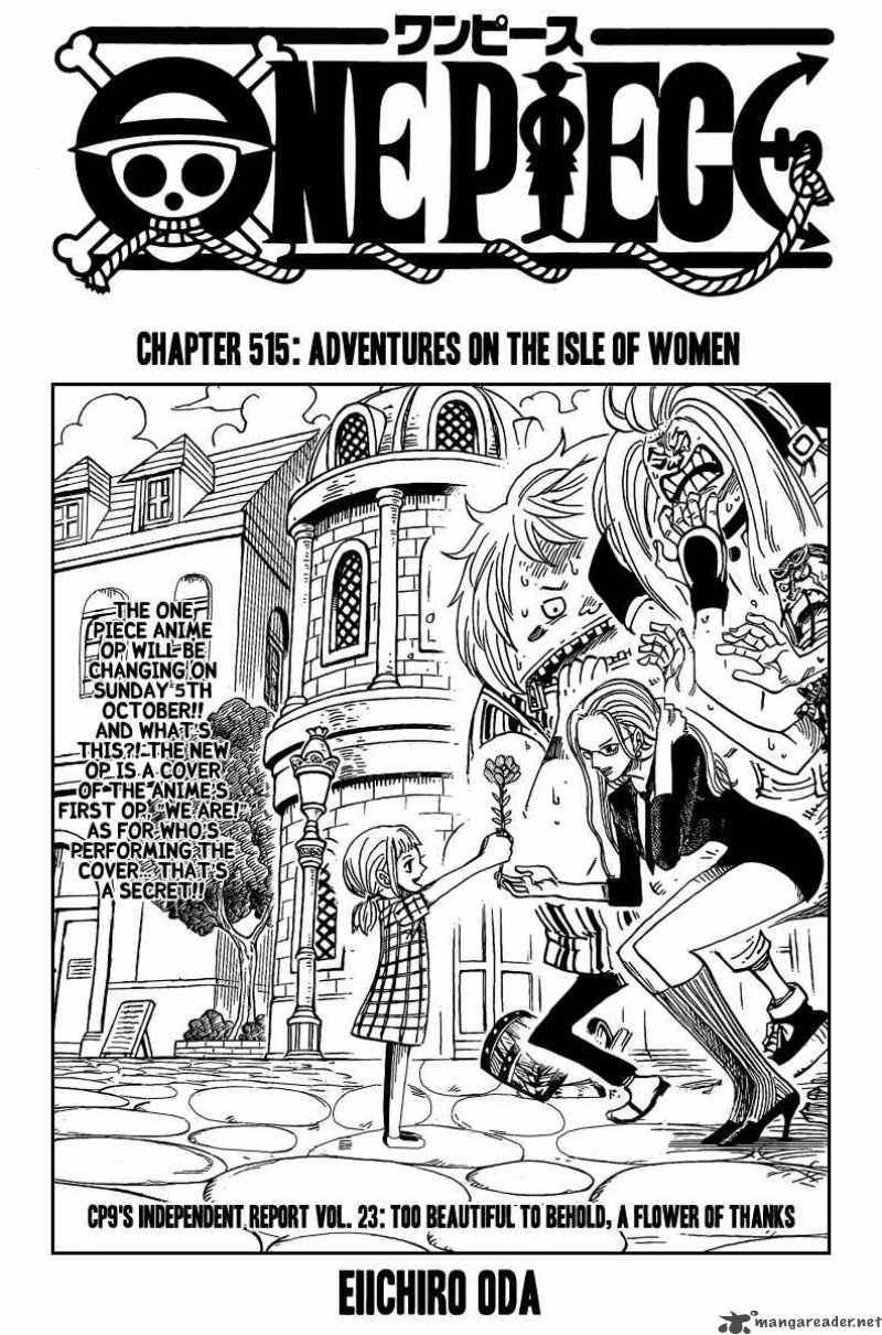 One Piece Manga Chapter 515 page 1 - Adventure on the Island of Women