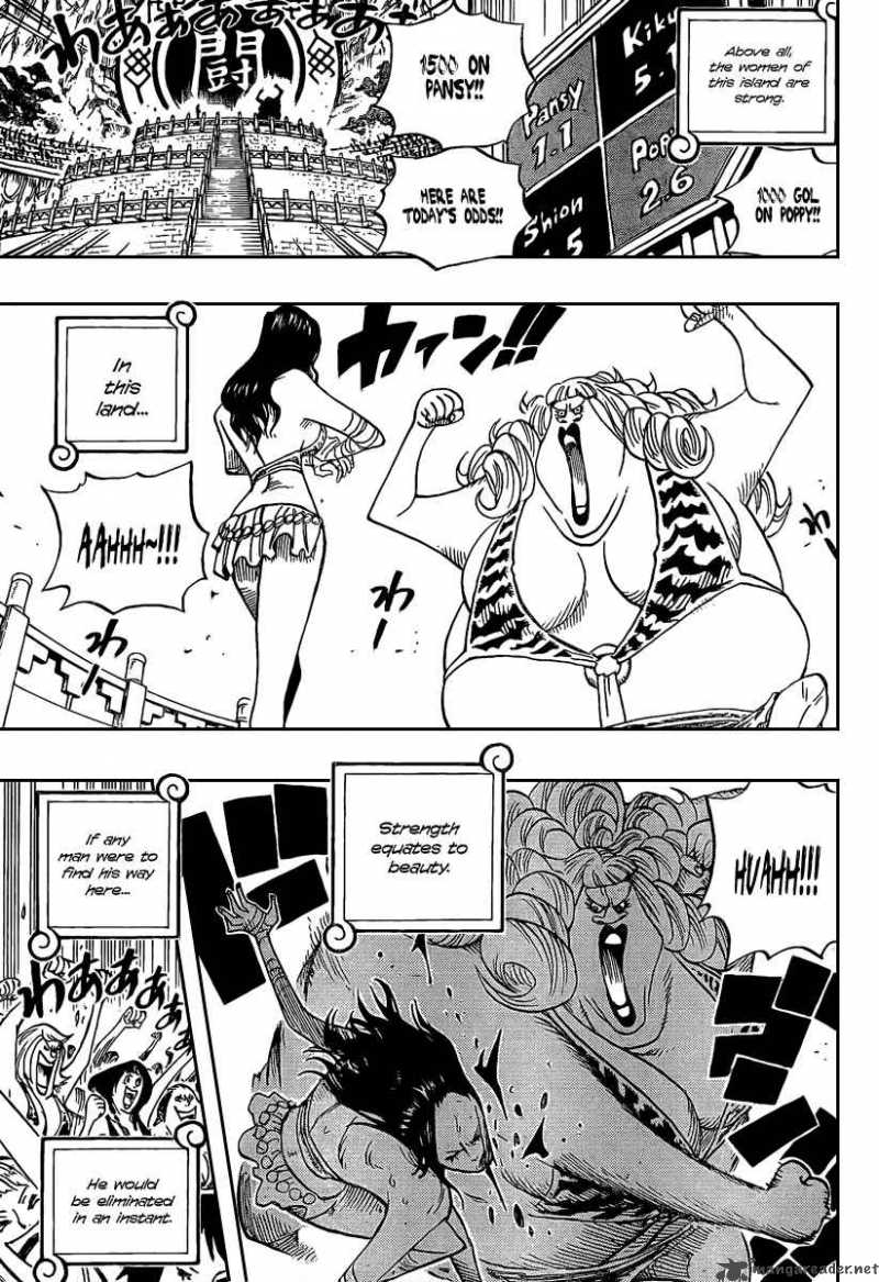 One Piece Manga Chapter 515 page 4 - Adventure on the Island of Women