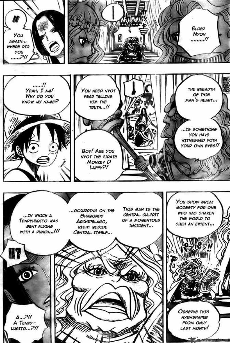 One Piece Manga Chapter 521 page 10 - Hoof of the Celestial Dragon