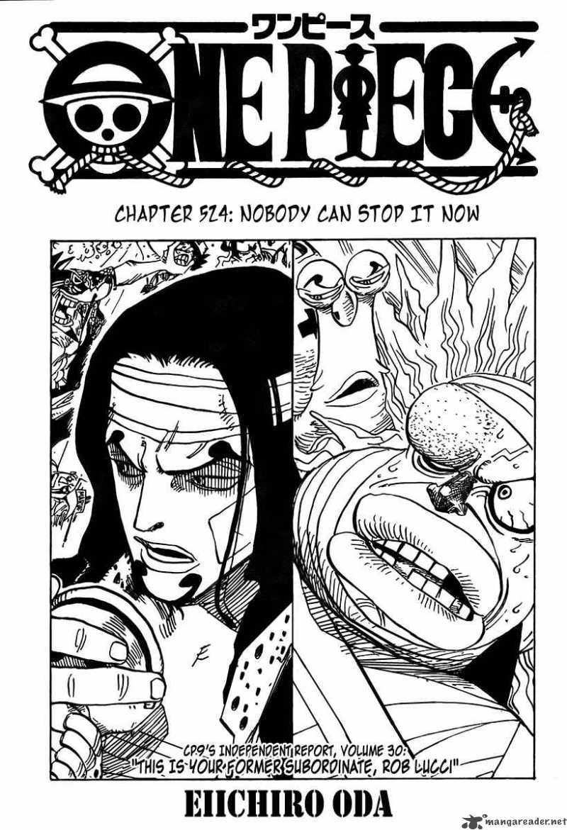 One Piece Manga Chapter 524 page 1 - No One Can Stop This Now