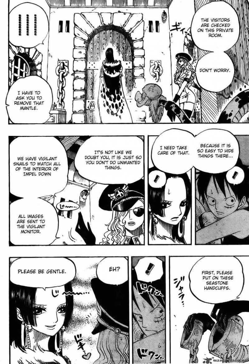 One Piece Manga Chapter 526 page 5 - Adventure in the Great Prison