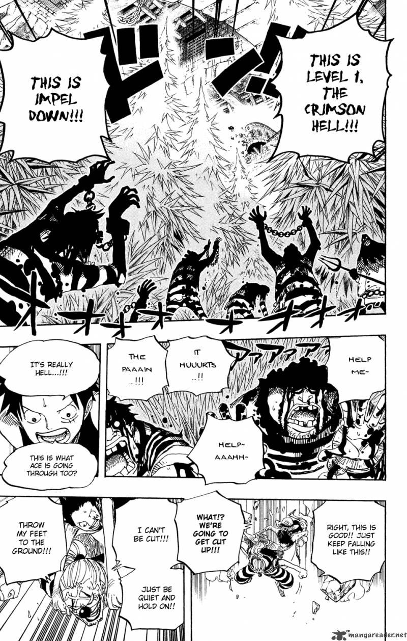 One Piece Manga Chapter 527 page 15 - Level 1 Crimson Hell