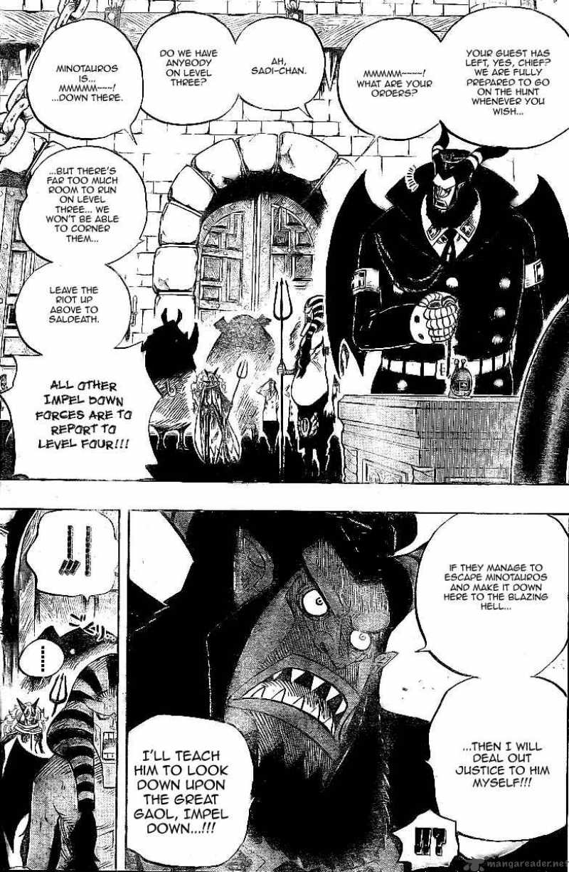One Piece Manga Chapter 532 page 4 - Jailer Beast Minotaurus