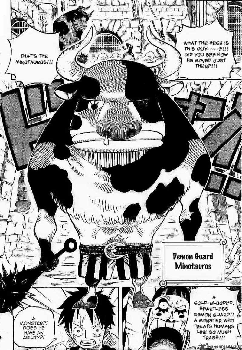 One Piece Manga Chapter 532 page 5 - Jailer Beast Minotaurus