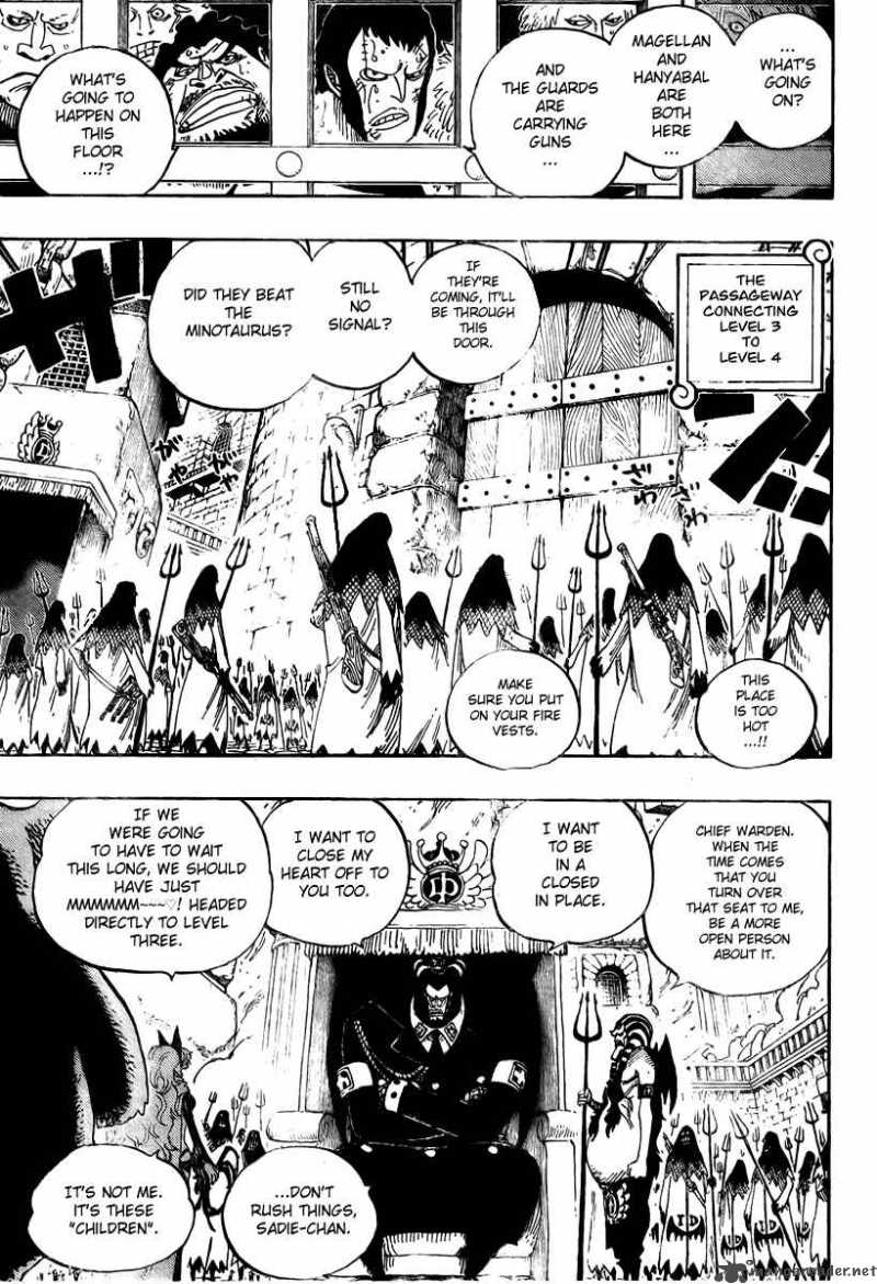 One Piece Manga Chapter 533 page 8 - Level 4 Inferno Hell