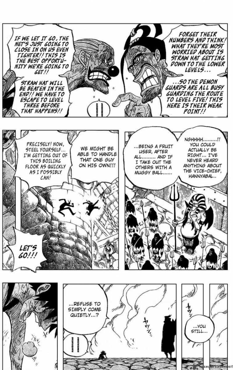 One Piece Manga Chapter 534 page 16 - Chief Warden Magellan vs. Pirate Luffy