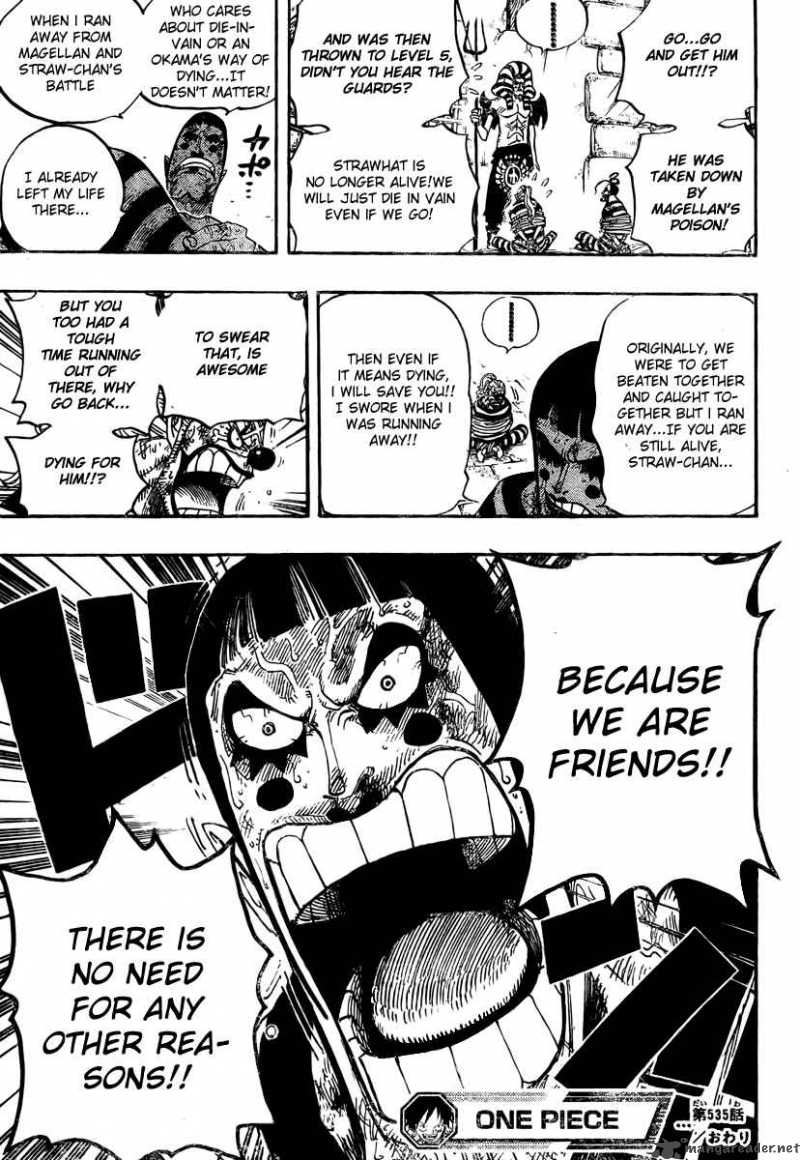 One Piece Manga Chapter 535 page 19 - Friend