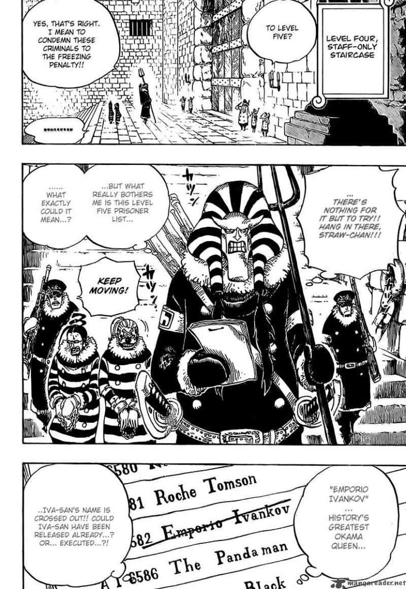 One Piece Manga Chapter 536 page 4 - Level 5 Frozen Hell