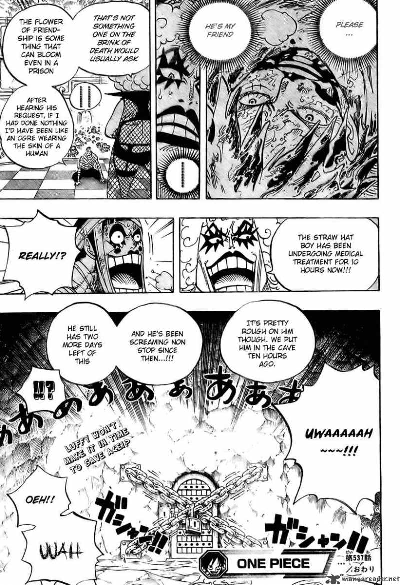 One Piece Manga Chapter 537 page 17 - Okama in Hell