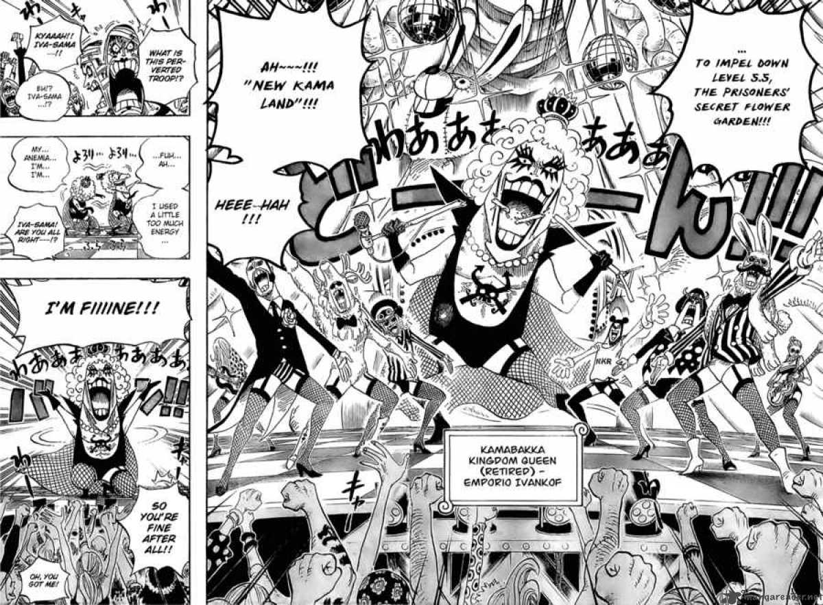 One Piece Manga Chapter 537 page 9 - Okama in Hell