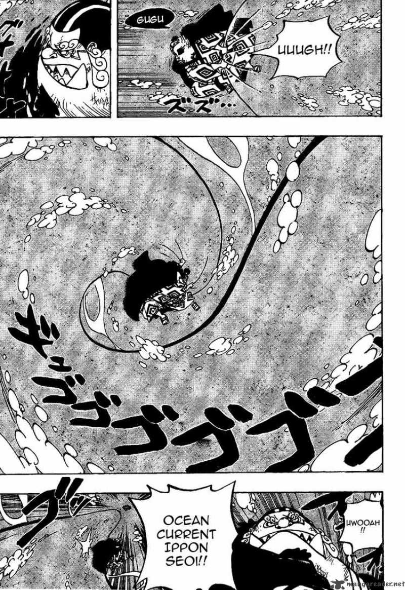 One Piece Manga Chapter 546 page 12 - Fish-Man Pirate Captain Jinbe, Warlord of the Sea