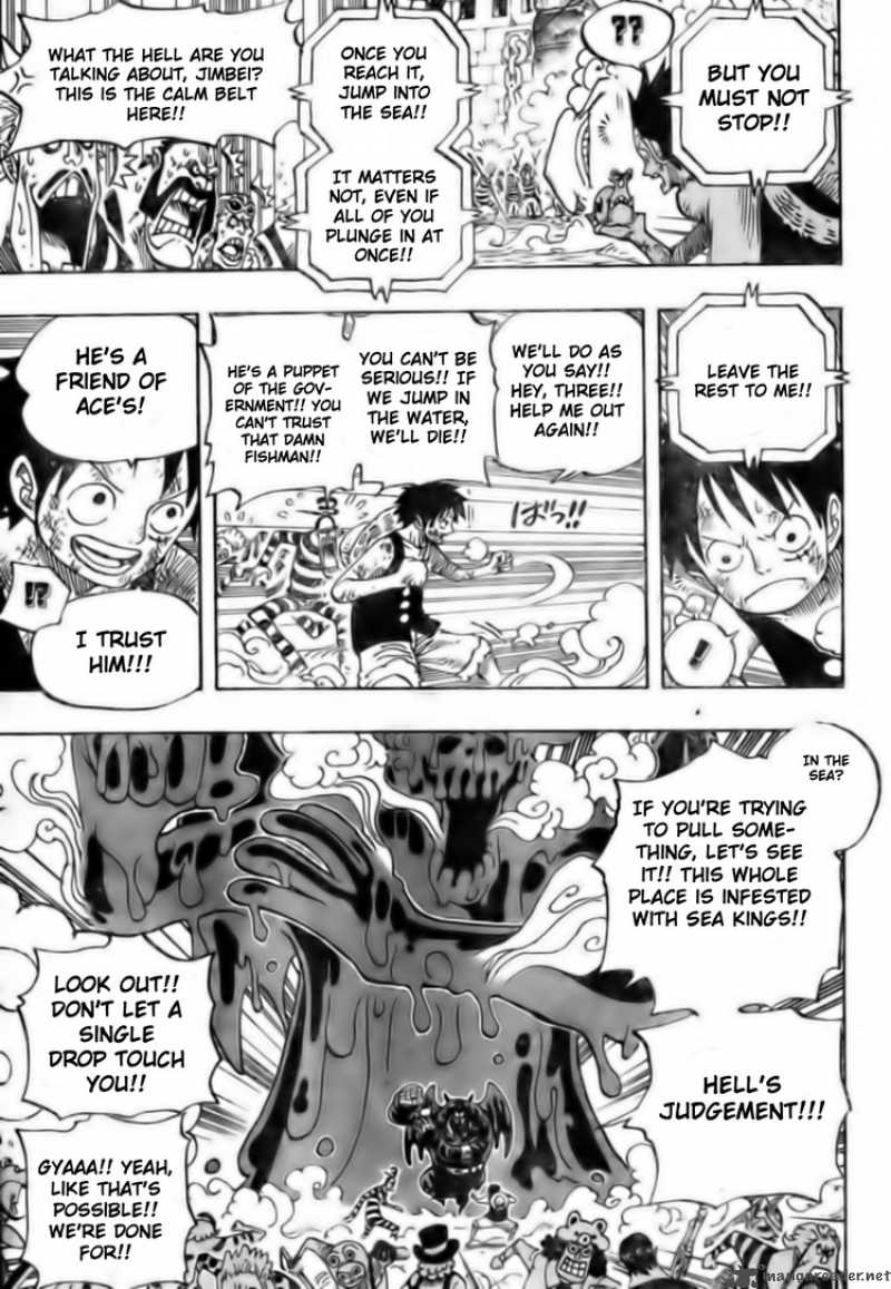 One Piece Manga Chapter 547 page 12 - Escaping the Island