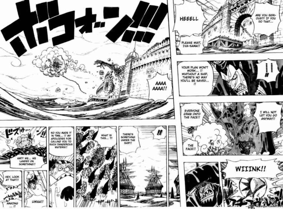 One Piece Manga Chapter 547 page 14 - Escaping the Island