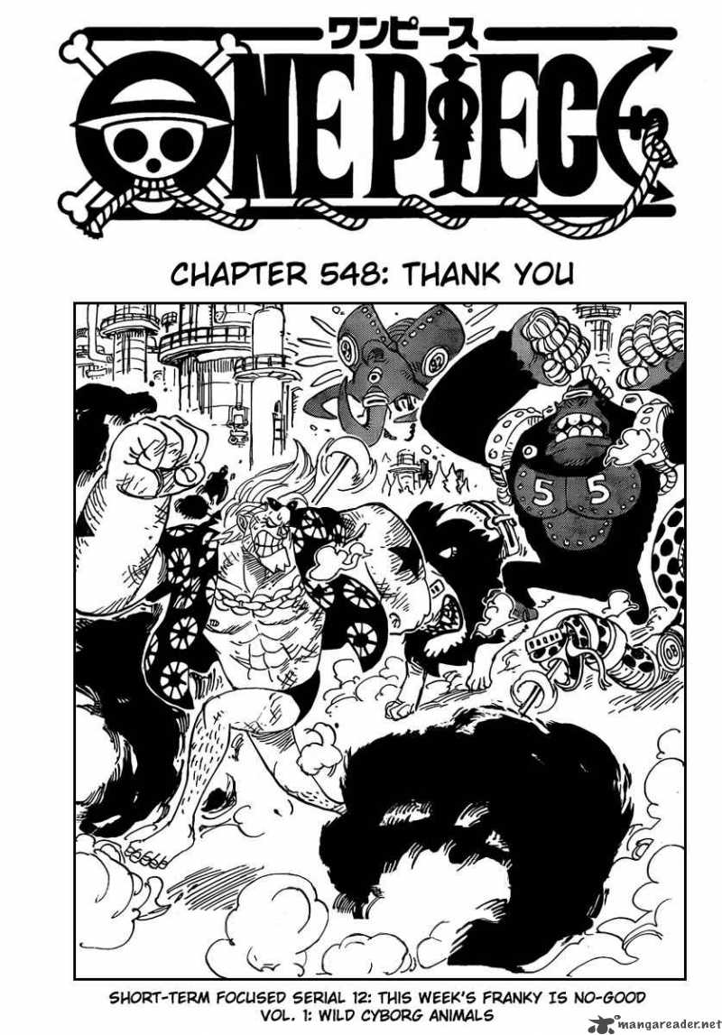 One Piece Manga Chapter 548 page 1 - Thank You