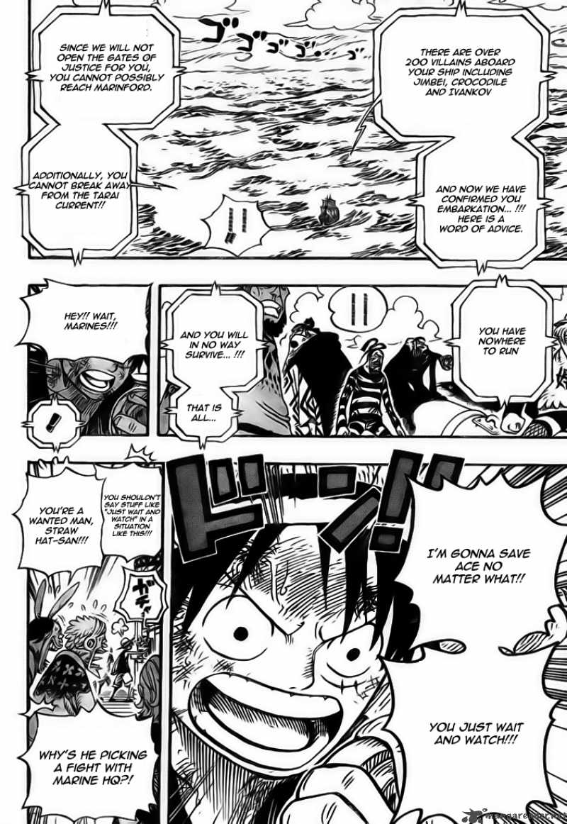 One Piece Manga Chapter 549 page 12 - Ship Sailing Forth