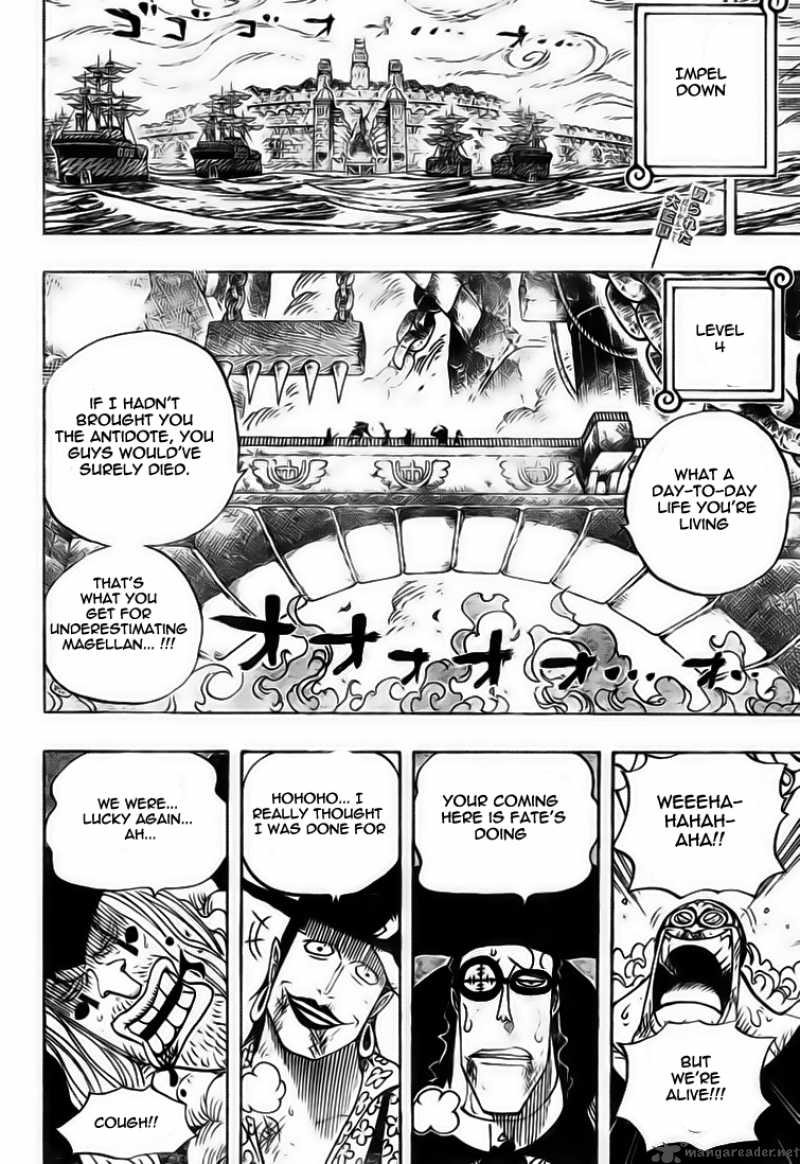 One Piece Manga Chapter 549 page 2 - Ship Sailing Forth