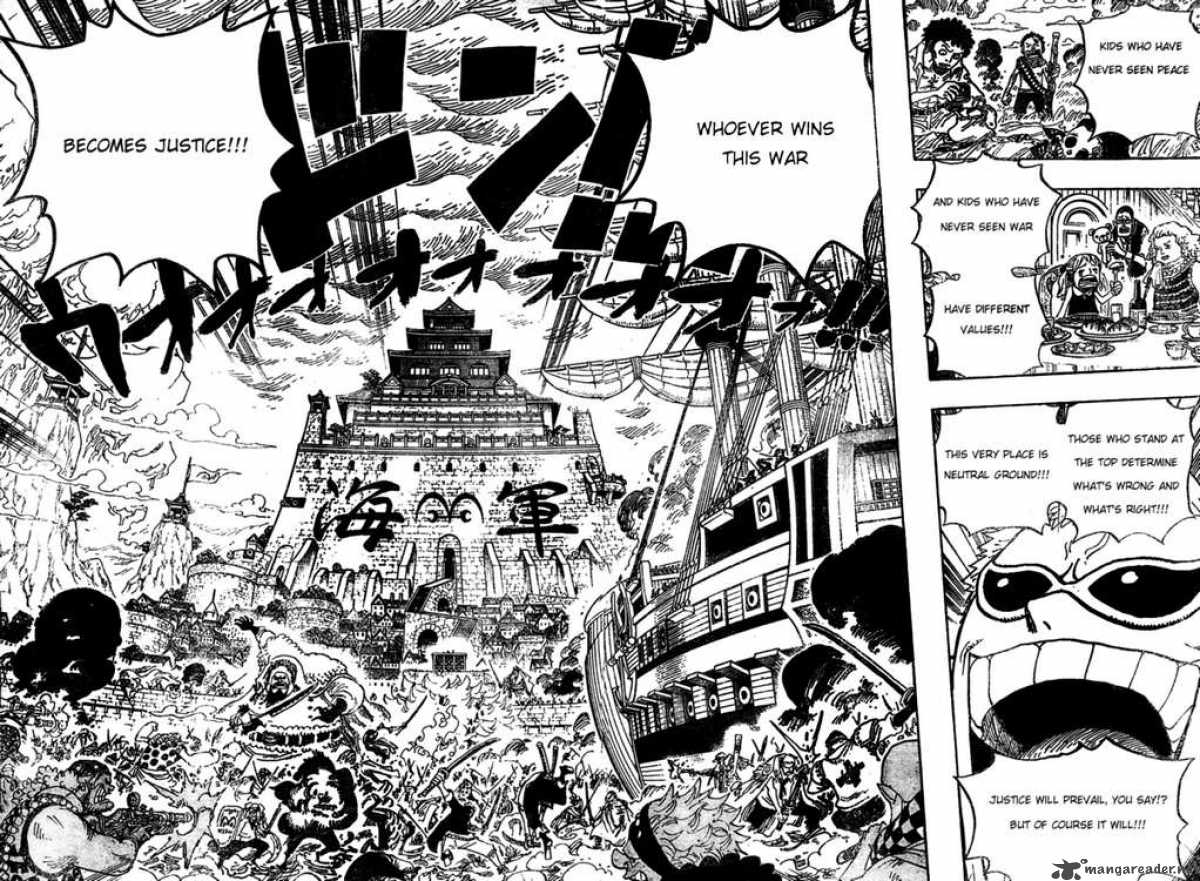 One Piece Manga Chapter 556 page 8 - Justice Will Prevail!!