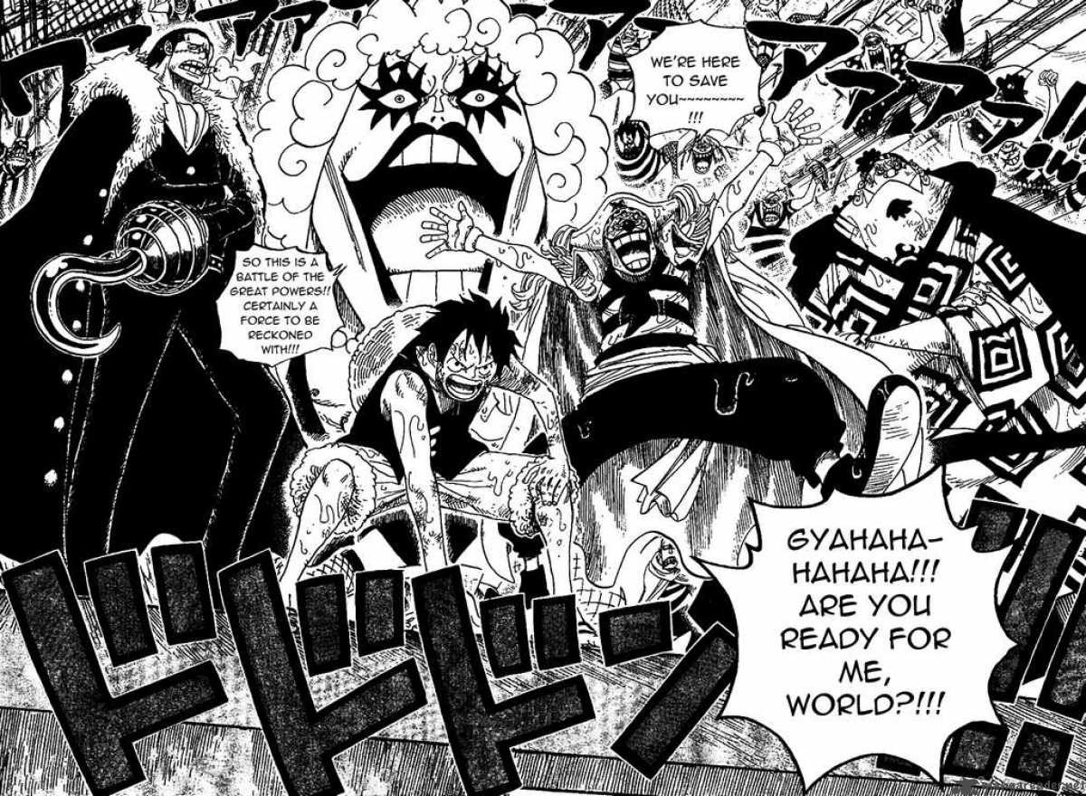 One Piece Manga Chapter 557 page 8 - Luffy and Whitebeard