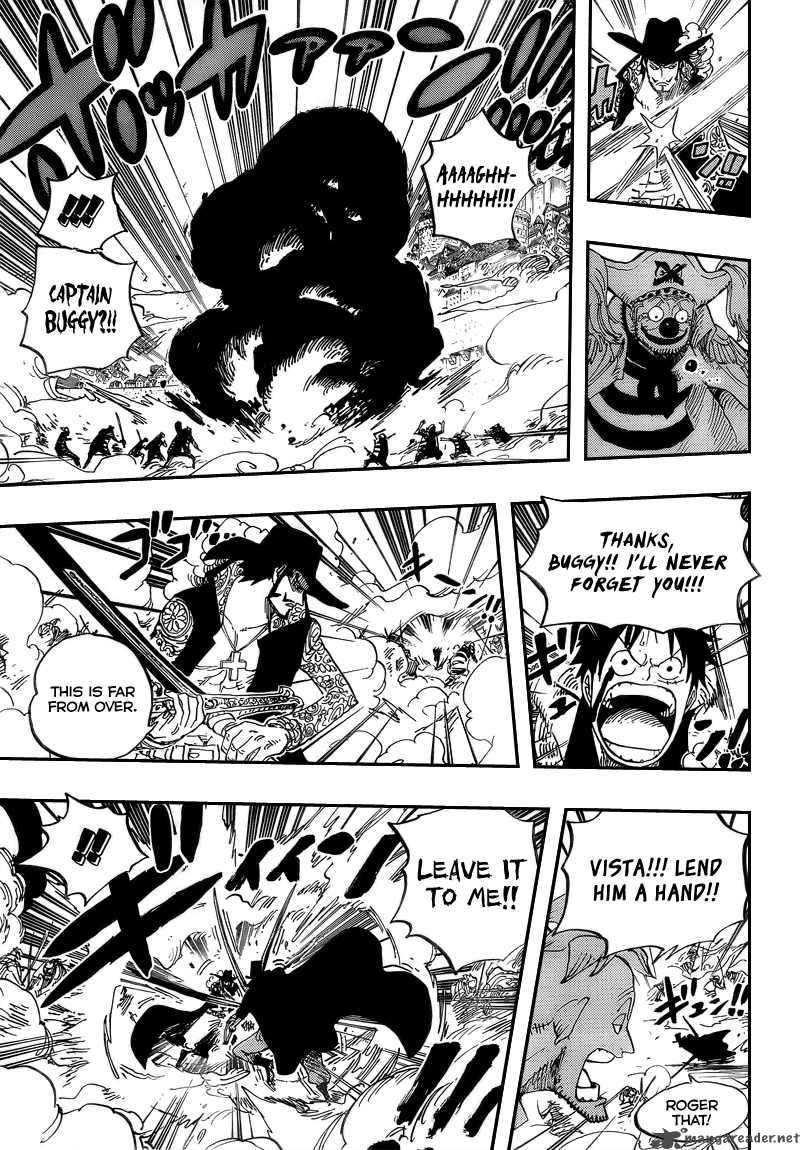 One Piece Manga Chapter 561 page 11 - Luffy vs. Mihawk