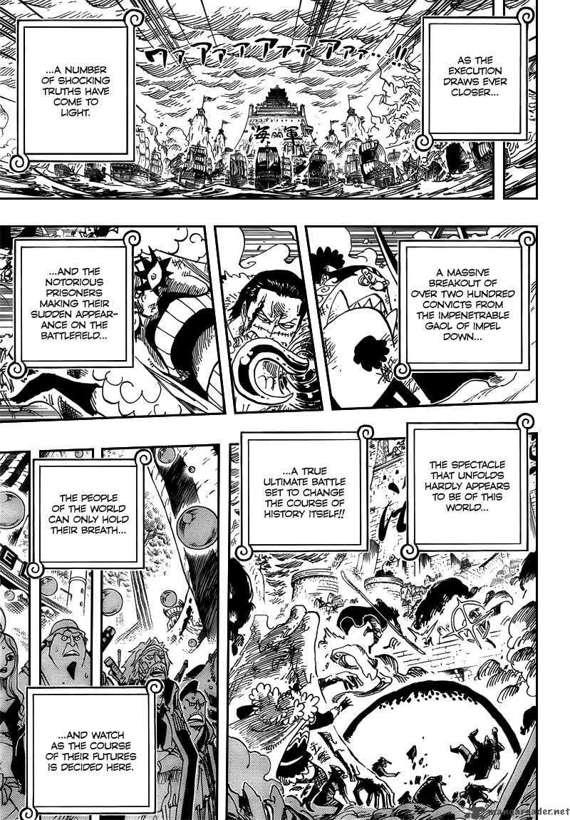 One Piece Manga Chapter 561 page 13 - Luffy vs. Mihawk