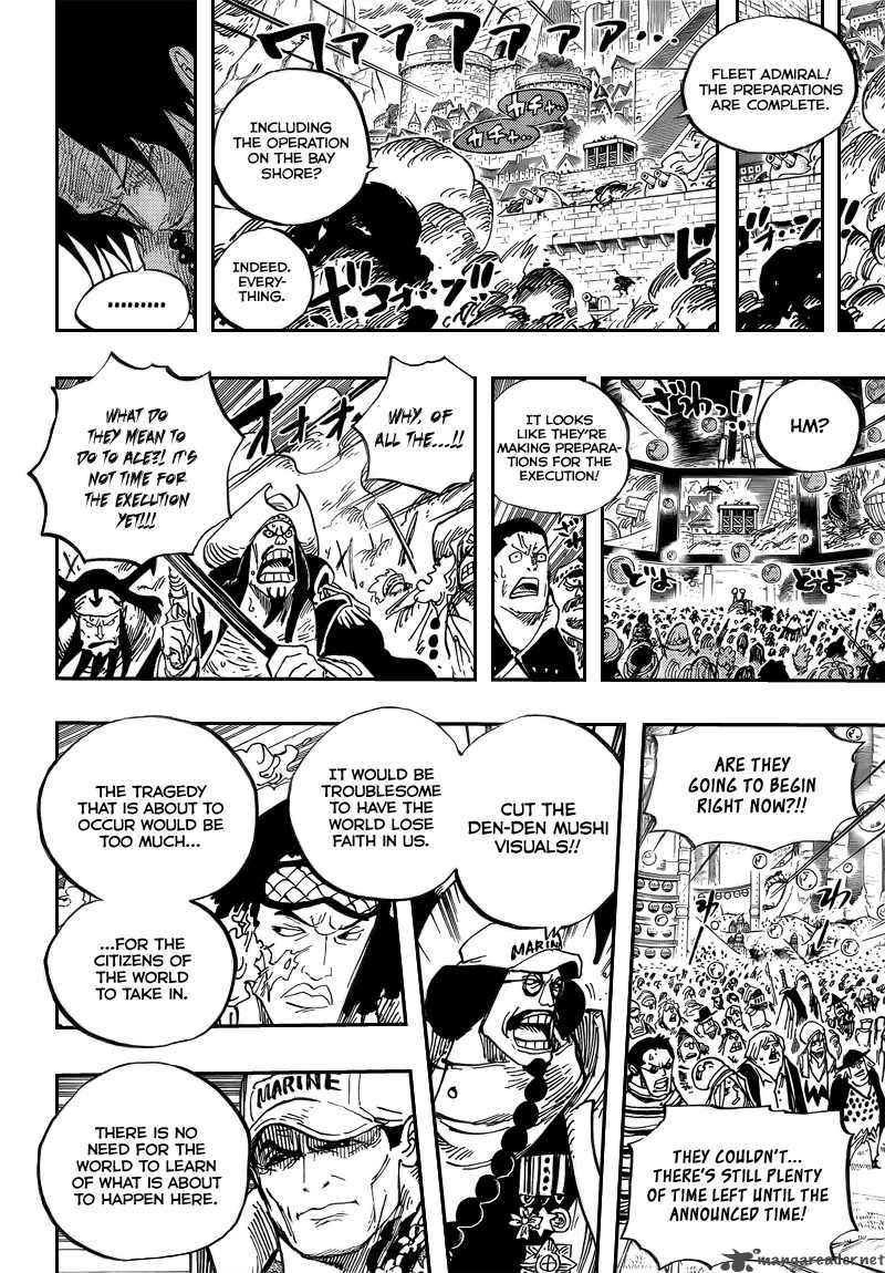 One Piece Manga Chapter 561 page 14 - Luffy vs. Mihawk