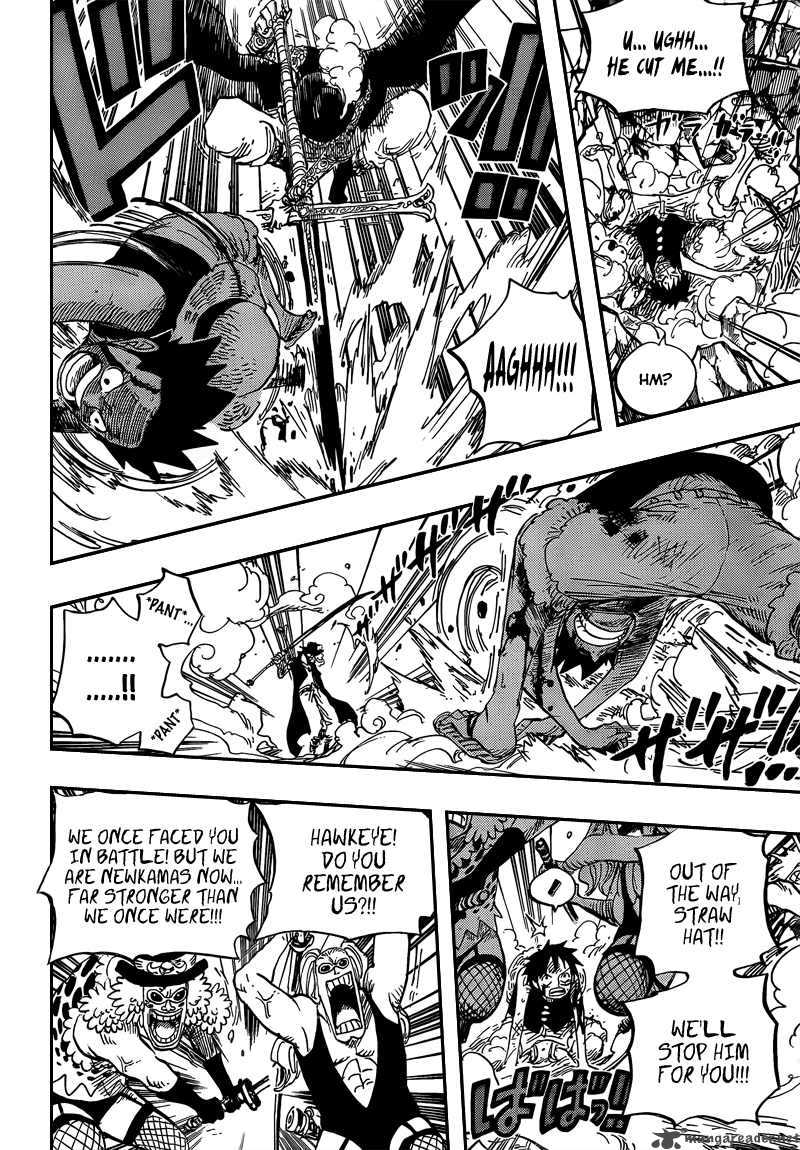 One Piece Manga Chapter 561 page 5 - Luffy vs. Mihawk