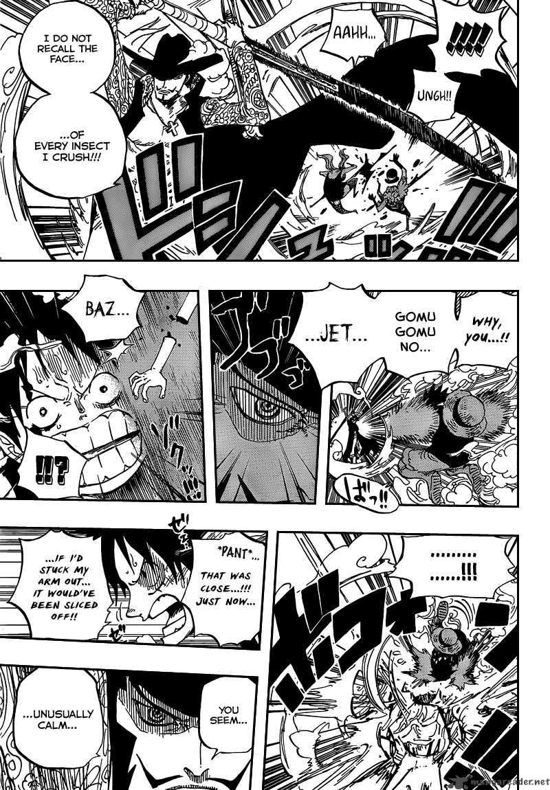 One Piece Manga Chapter 561 page 6 - Luffy vs. Mihawk