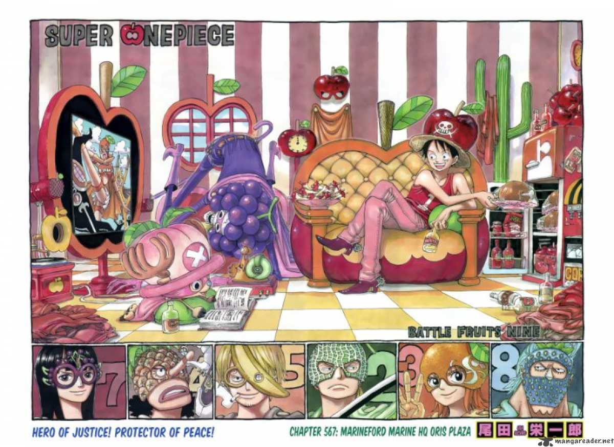 One Piece Manga Chapter 567 page 3 - Marineford Marine Headquarters - Oris Plaza