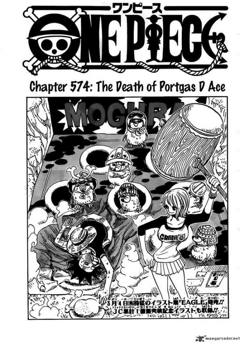 One Piece Manga Chapter 574 page 1 - Portgas D. Ace Dies