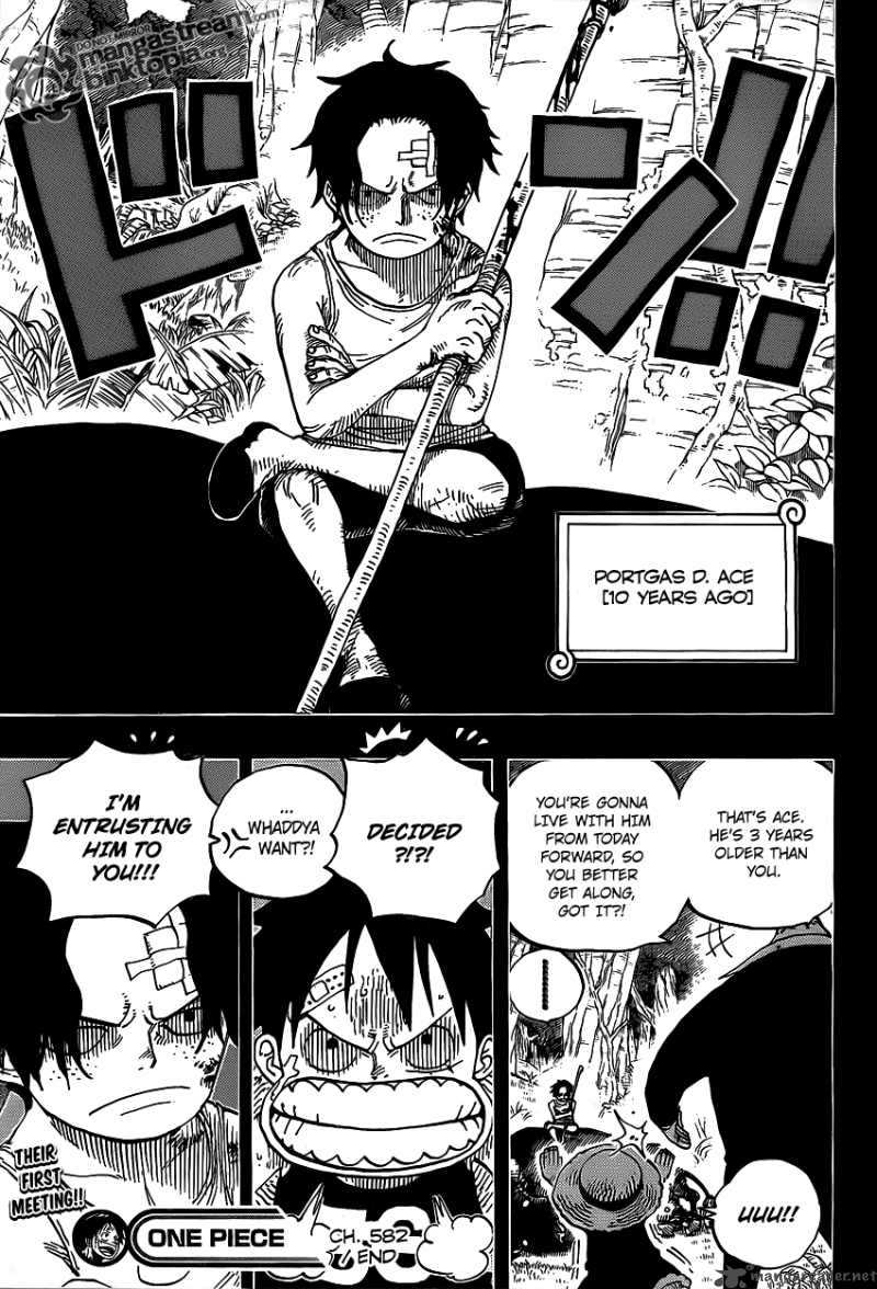One Piece Manga Chapter 582 page 19 - Luffy and Ace