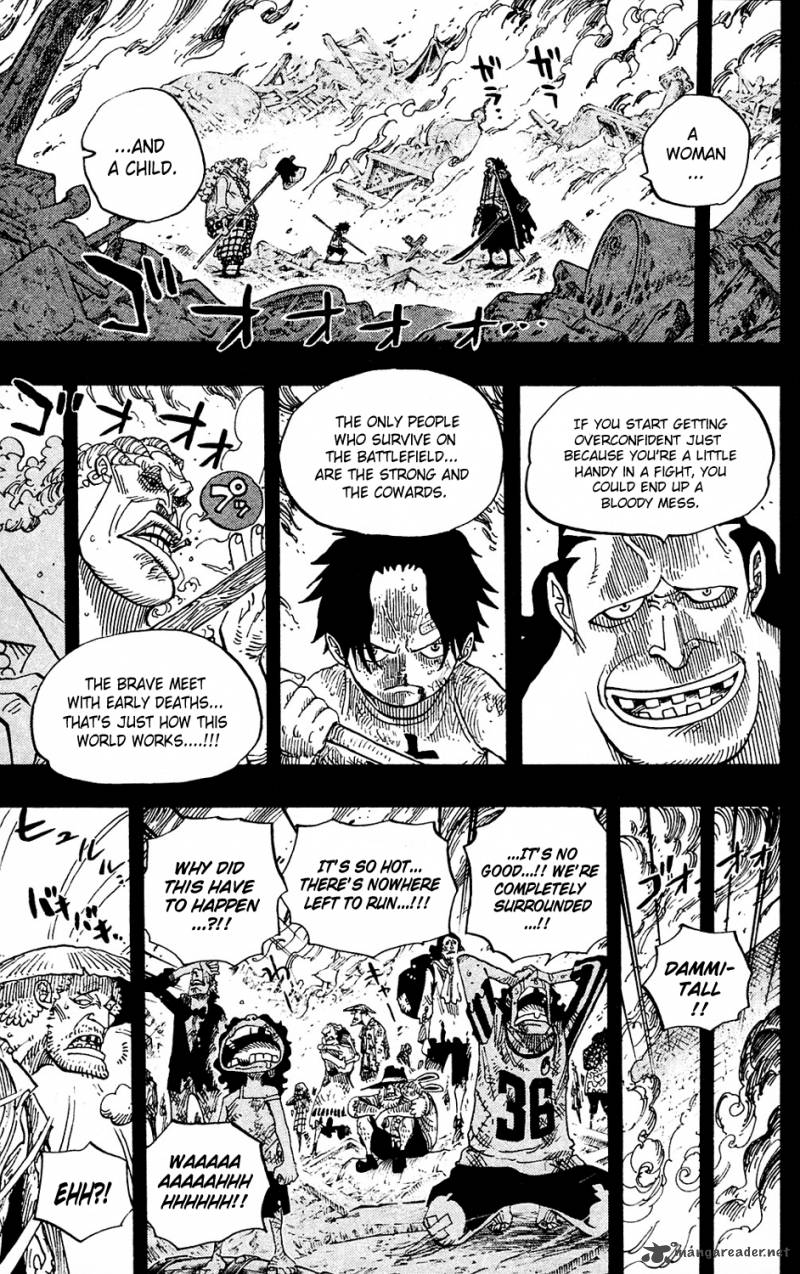 One Piece Manga Chapter 587 page 13 - I Will Not Run Away
