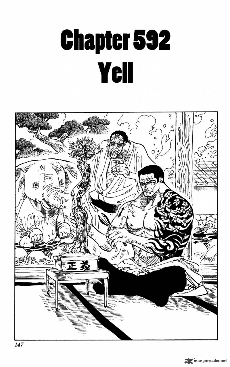 One Piece Manga Chapter 592 page 1 - Yell