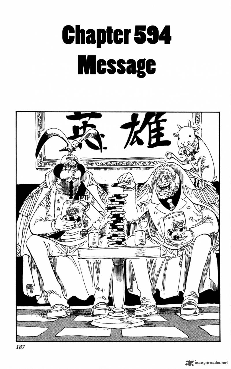 One Piece Manga Chapter 594 page 1 - Message