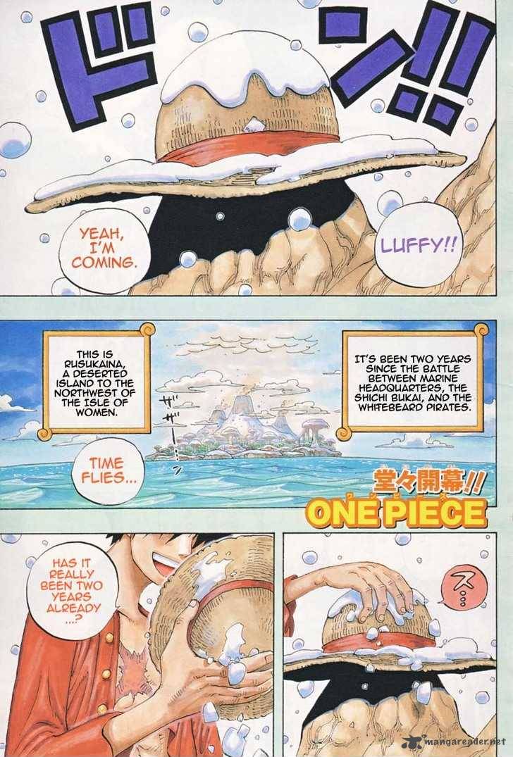 One Piece Manga Chapter 598 page 2 - 2 Years Later